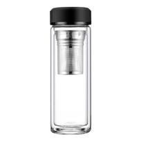 Vacuum Glass Tea Separation Bubble Tea Cup Male 400ml Water Cup 301-400ml white