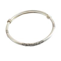 Zuyin 999 Ancient Method Carved Lotus Push Pull Bracelet Female Retro Pure Silver Solid Art Student Youth Bracelet Adjustable size