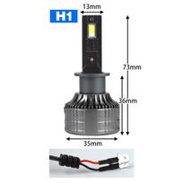 2vnt 40000LM 150W H1 H4 H7 LED Canbus H8 H11 9005 HB3 9006 HB4 9012 Hir2 Turbo Led priekinių žibintų lemputės 6000K balta automatinė lemputė dvigubo vario vamzdžio priekinis žibintas H1