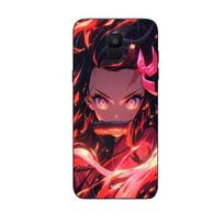 Phone Case - Maniacase - Samsung Galaxy A6 2018 - Silicone - Flexible - Demon Slayer Nezuko Kamado juoda