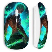 Souris sans fil maniacase blanche One piece Zoro 3D Manga anime Fanart