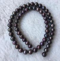 7-8mm Real Natural Chocolate Freshwater Pearl necklace