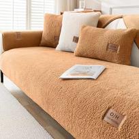 Ėriuko Velvetas Siuvinėtas Odinis Etiketė Sofa Užvalkalas Svetainės Sofa Užvalkalas Atlošas Porankis Pagalvėlė Neslystantis Sustorintas Kušetės Kilimėlis 70x70cm 1pcs