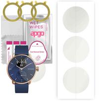 3x apgo Hydrogel Matte Screen Protector for Withings ScanWatch Hybrid 3700546707261, Hydrogel Film, Flexible, Soft TPU with positioning layer easy ins