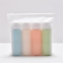 „Macaron Hose Squeeze“ kelioninio buteliuko užpildymo rinkinys 50 ml zomšos kosmetikos losjono šampūno laikymo buteliukas 50ml 4pcs white
