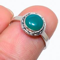 Natural Onex Gemstone Handmade 925 Solid Sterling Silver Gift Ring Size 6 c5V63