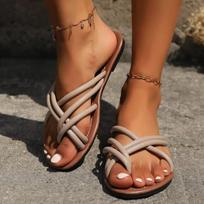 Moteriški plokščiapadžiai šlepetės Vasarinės basutės Paplūdimio batai Nauja Tendencija Mada Slingback šlepetės Atsitiktiniai Bohemiški batai Namų šlepetės 36