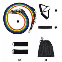 11 Pcs/Set Crossfit Latex Resistance Band Training Exercise Tube Yoga Rope Pull Elastic Rubber Expander Fitness Equipment Belt X001 black
