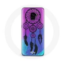 Case for Samsung Galaxy A8 Plus Dream Catcher Black Blue and Purple Background