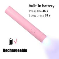 Mini nešiojamas žibintuvėlis nagų džiovintuvas UV LED lempa geliniams nagams lakuoti džiovinimo lempa manikiūro nagų dailės įrankių mašina USB pink