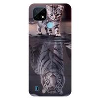 Telefono dėklas Realme C21Y dėklui Buferis Silikoninis dangtelis Realme C25 C25S C11 2021 Dažytas minkštas dėklas ant Realme C 21Y C21 Y Coque Realme C21Y black