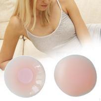 Women Breast Cover Silicone Invisible Bra Pad for Evening Dress Swimsuit Pink Round beige
