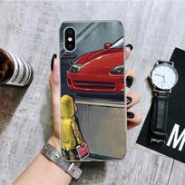 Boy See Sports Car Jdm Drift Phone Case For iPhone 11 12 13 14 Pro XS XR X Max 7 8 6 6S Plus Mini + 5 SE Pattern Customized iPhone 11 gray