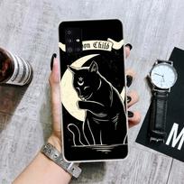 Witch And Cat Colorful Cute Phone Case For Samsung Galaxy A12 A22 A32 A42 A52 A72 A51 A71 5G A41 A31 A21 A02S M12 M21 M31 M30S Samsung A12 5G