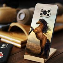 Black Phone Case For Xiaomi POCO F4 GT X4 10T MI 11 lite F3 9T M3 M4 Pro 5G 11T X3 NFC Running Horse Animal POCO X4 NFC brown