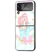 Telefono dėklas, skirtas Samsung Galaxy ZFlip3 Z Flip 4 ZFlip Z Flip 3 5G zflip Flip4 S-Sailors Girls Moons juodi smūgiams atsparūs dėklai Samsung Z Flip 5G
