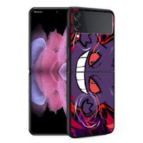 Luxury Case For Samsung Galaxy Z Flip 4 3 5G Black PC Hard Phone Cases Fashion Back Cover ZFlip Funda Pokemon Gengar Cool Shell Samsung Z Flip 4 5G