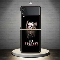 Jasonas Voorheesas, skirtas Samsung Galaxy Z Flip 4 3 5G telefono dėklas juodas kietu dangteliu ZFlip 4 3 Luxury smūgiams atsparus buferis Coque Samsung Z Flip 3