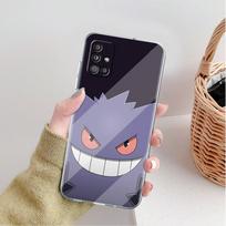 Skaidrus dėklas Samsung Galaxy A52 A12 A32 A51 A50 A70 A21s A71 A13 A53 A22 A31 A72 A03 A02s dangtelis Japonijos anime Pokemon Gengar Samsung A73 5G