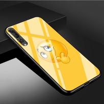 expression Grūdinto stiklo telefono dėklas, skirtas Huawei P20 P30 P40 P40 Lite Pro Psmart Mate 20 30, dangtelio korpusas Huawei P20 yellow