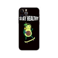 Cute Avocado phone case for iphone 5 5s 2020se 6 6s 7 8 plus x 10 XR XS 11 12 13 mini pro MAX black tpu back cover iphone 5 5S SE 2016