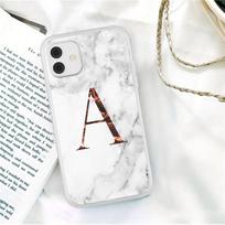 Pradinė raidė A Z Mada Telefono dėklas iPhone 13 Pro Max 11 Pro Max 12 Pro Max 12 Mini 13Mini Prabangus marmuro tekstūros minkštas viršelis iPhone 11