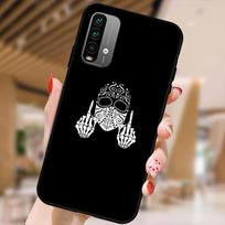 Middle Finger Skeleton Skull Bone Phone Case For Xiaomi9 10 11PRO LITE Redmi NOTE7 8 9 10A PRO K40 Poco3 Shell pocoX3nfc brown