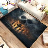 A Pirate Boat,Barque,Boat Ship Area Rug,Carpet Rug for Home Living Room Children's Bedroom Sofa Doormat Decor,Non-slip Floor Mat 40x60cm(15x23in)