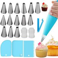 Tortų dekoravimo rinkinys – 21 vnt 21 piece set mėlyna