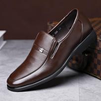 Mens Business Formal Shoes Artificial Leather Casual Slip-On Flat Shoes 38 ruda