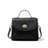 Classic Retro Leather Small Square Bag, Summer New High-end Women's Bag, Single Shoulder Crossbody Bag, Casual gray