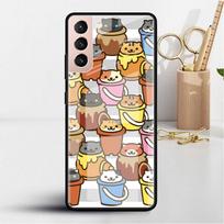 Glass Case For Samsung Galaxy S22 S20 FE S21 Plus Phone Cover S10 5G S9 Note 20 Ultra 10 Lite Shell Cute Dogs Cat Animal Samsung S22 5G beige