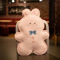 45*35CM Kawaii Gingerbread Man Plush Toys Cute Rabbit Dinosaur Bear Cat Biscuit Pillow Stuffed Soft Sofa Cushion