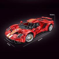 Technic GT Blue Red Super Car 1:8 modelių lenktyninės transporto priemonės statybinės kaladėlės plytos vaikams vaikų gimtadienio padėkos dienos dovana No Box