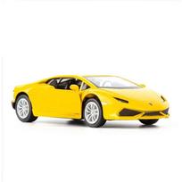 1/36 skalės „Lambo Huracan Casting“ automobilio modelis, cinko lydinio žaislinis automobilis vaikams, traukiamos transporto priemonės Žaislinis automobilis mažiems vaikams, berniukams, mergaitėms, dovana 1/36-Size:12.5*5.5*3cm geltona