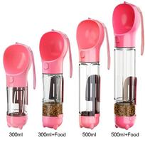 500/300ml Portable Puppy Water Bottle Puppy Pet Travel Drinking Bowls Food Feeder for Cat Kitty 3 in 1 Poop Dispenser Dog Gourd 300ml green