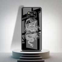 Glass Case For Xiaomi Poco X3 NFC 11 Lite 11T F3 M3 For Redmi Note 11 10 9 8 Pro 10S 9S 9A 9C Phone Cover Dragon Animal Xiaomi Poco X3 NFC gray