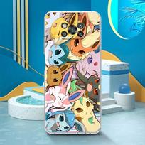 Anime Pokemon Eevee telefono dėklas, skirtas Xiaomi Mi Poco X3 NFC M3 Pro F3 GT M4 F1 12 11 Lite 12X 10T Note 10 9T skaidrus minkštas dangtelis Mi Poco M4 Pro