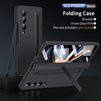 For Samsung Galaxy Z Fold 6 5 3 4 Case Touch Pen with Tempered Film Hinge Bracket Skin-Friendly Folding Shockproof Cover Accessories For Z Fold 3 juoda