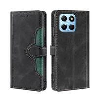 „Honor X8 5G/X6 Skin Feel“ magnetinis sagties odinis telefono dėklas For Honor X8 5G/X6 juoda