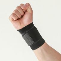 1PC 3D Pressurized Fitness WristBand  Gym Powerlifting Wrist Support Brace Sleeve Bandage Hand Wraps Left black