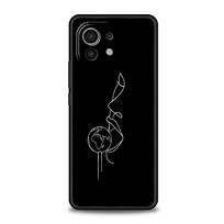Sexy Line Art Rose Lover telefono dėklas, skirtas Xiaomi 14 13T 12T Pro 12 13 11 Ultra Mi Note 10 Lite 10T 5G 11X Pro 11T 11i 9T dangtelis Mi Note 10 Lite black