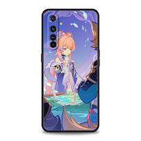 For Realme 10 9 8 5G 7 6 GT2 Pro Plus 9i 8i C21 C11 C25 C35 Soft Genshin Impact Phone Case For Realme GT Neo 2 3 3T Black Cover Realme 7 Pro gray