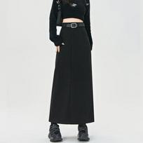 Woolen Skirt for Women Autumn Winter High-waist Slim Fit Straight Hip-hugging Long Skirt Vintage Clothing Y2k Japanese Style S