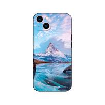 Black tpu case for iphone 5 5s se 2020 6 6s 7 8 plus x 10 XR XS 11 12 13 mini pro MAX back cover Mountain  Tree Forest Peak Mist iphone 13pro MAX