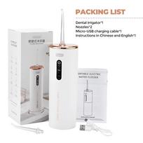 Oral Irrigator Portable Dental Water Flosser USB Rechargeable Water Jet Floss Tooth Pick 280ml 3 Modes Tooth Cleaner