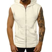 Men's Plus Size Summer Breathable Tank Top Plus Size Fitness Tank Top Sports Running Tank Top XXXL balta