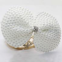 Vogue White Pearl Party Plaukų lankeliai Plaukų aksesuarai su plaukų segtukais Boutique Vestuvių Kalnų krištolas plaukų segtukai 1vnt 4