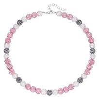 Unique Baseball Necklace Rhinestones Disco Ball Neckchain Fashionable Jewelry for Active Individuals Sports Accessory 6 white
