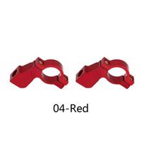 2 vnt 22 mm 7/8 colio vairo motociklo keturračio galinio vaizdo veidrodžio laikiklio tvirtinimo adapterio laikiklio spaustukas varžtas CNC raudona